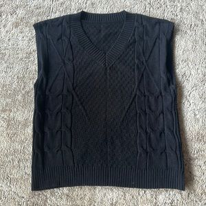 Textured knit vest